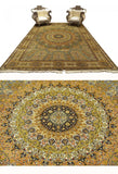 9x12ft Arabesque Silk Rug Dome design Oriental Silk on Silk Rug Hand knotted