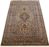 7x10ft Isfahan Silk Rug Oriental Carpet Medallion Hand Knotted