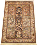 6’X4' Taj Panel Tree Of Life Rug Pure Silk Pile Oriental Area Rugs Carpet Hand Knotted