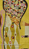 Klimt Mustard Silk Modern Abstract Rug / Tapestry 3ftx5ft