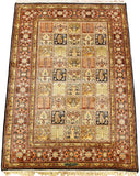 6’X4' Qum Brown Tree Of Life Rug Pure Silk Pile Oriental Area Rugs Carpet Hand Knotted