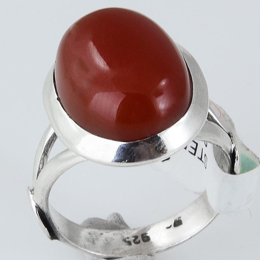 Tiger Eye Ring Sterling Silver Cabochon Leaf Rings For Women - Kashmir Designs