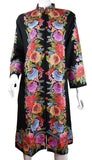 Vesta Floral Cashmere Jacket Dinner Black Evening Dress Coat Hand Embroidered Kashmir