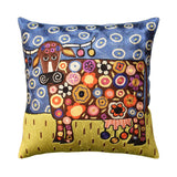 Blooming Cow Karla Gerard Accent Pillow Cover Handembroidered Art Silk 18
