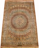 6’X4' Arabesque Rug Pure Silk Pile Oriental Area Rugs Carpet Hand Knotted